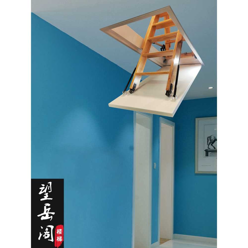 전동 다락방 계단 폴딩 자동 용 사다리 리모컨 리프팅 - 상세 이미지 3