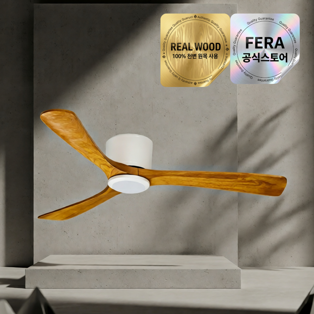 페라 우디 실링팬 우드 원목 거실 안방 카페 저소음 132cm(52인치) - 상세 이미지 2