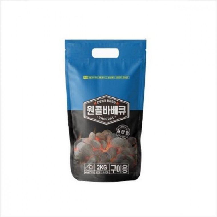 원콜 바베큐 숯 일반형 2kg - 상품 이미지