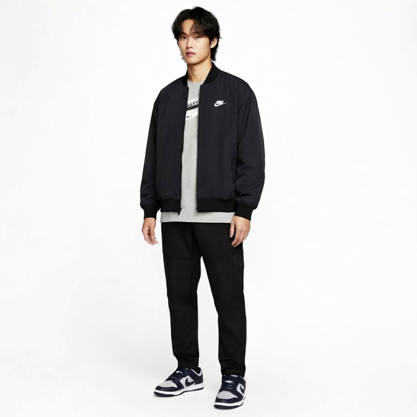 나이키 NSW 에센셜 우븐 남성 바람막이 블루종 봄버 자켓 DM6822 블랙, XL 이미지 6