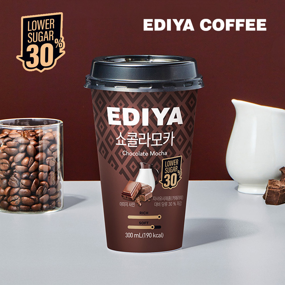 이디야 돌체 콜드브루 바닐라 쇼콜라모카 토피넛 카페라떼 5종 300ml 10개입 컵커피 이미지 4