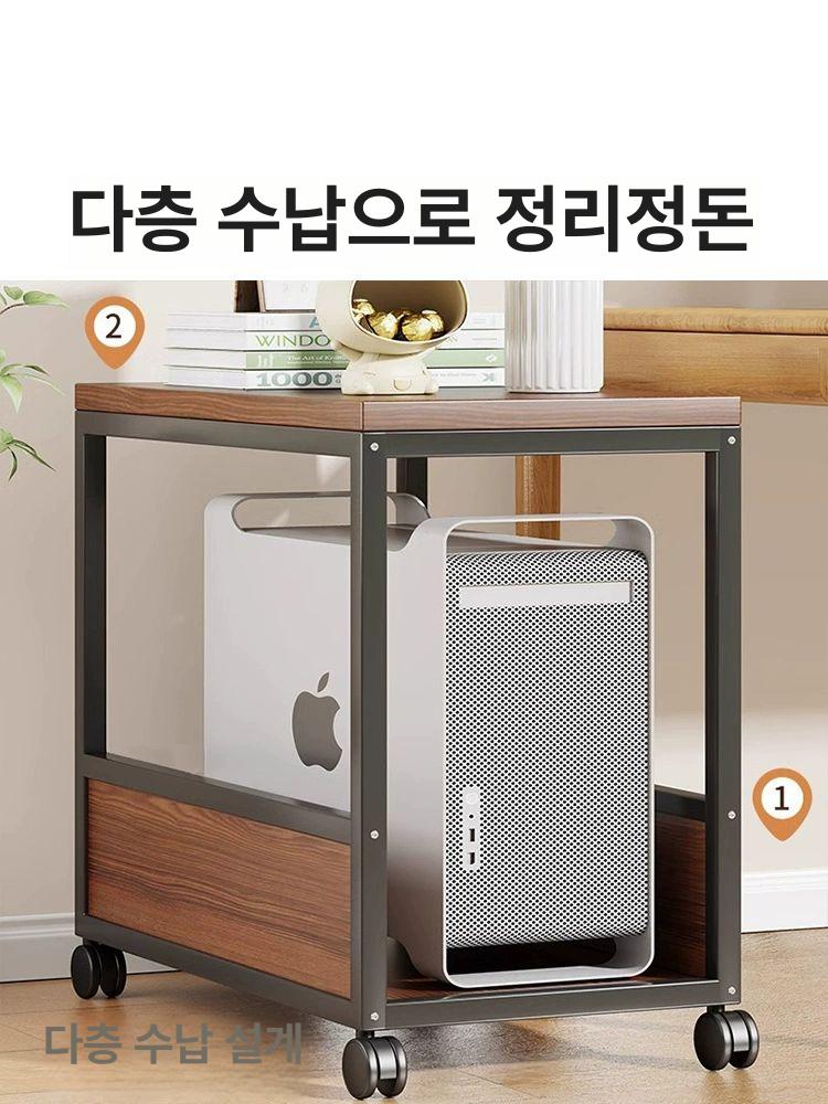 컴퓨터 본체 받침대 본체받침대 거치대 보관랙 PC 선반 고급형 내구성 강화 튼튼한 제품 - 상세 이미지 2