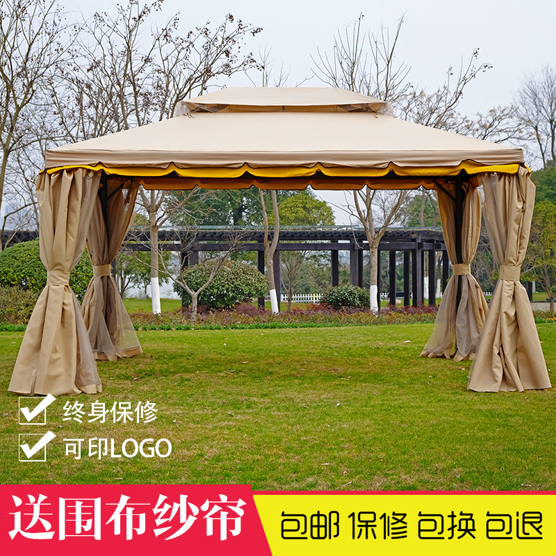 야외 천막 가제보로마 카페 텐트 용 테라스 그늘막 4X4m - 상세 이미지 4