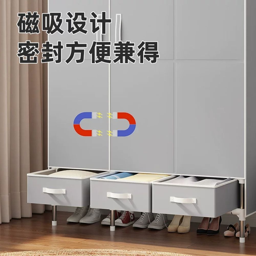 조립식 옷장 드레스룸 간이행거 수납선반 원룸 서랍장 옷걸이 행거랙 - 상세 이미지 2