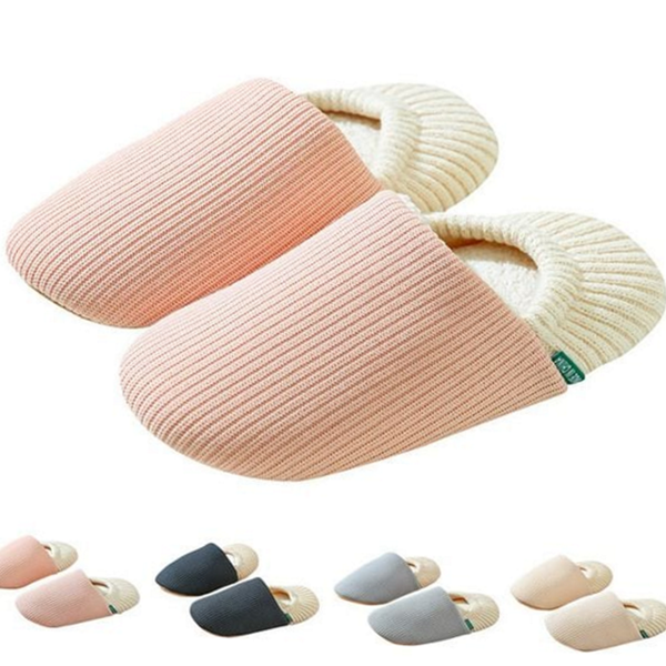 도톰한 겨울 실내화 무소음 겨울 거실화 따뜻한 보온 슬리퍼 - 상품 이미지