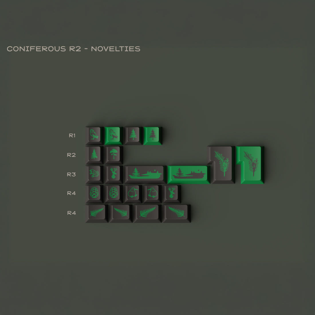 GMK CYL Coniferous R2.5 키캡 추가구성 - 상품 이미지