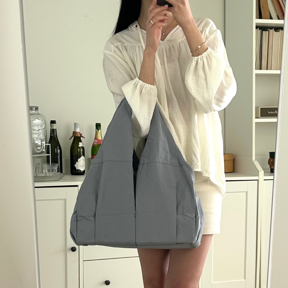 [먼슬리무드] 오르빗 라인 데일리 보부상 숄더백 (4색상) 기저귀가방 스카이블루 - 상세 이미지 2