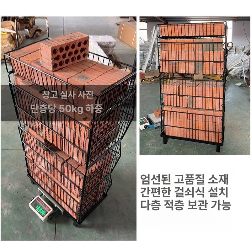 편의점 약국 마트 철제 선반 진열대 슬림 매장 진열 블랙 바퀴 포함 5칸 - 상세 이미지 3
