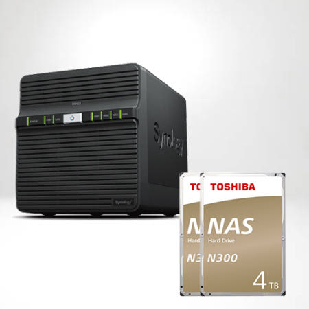 시놀로지 DS423 TOSHIBA N300 4TB X2