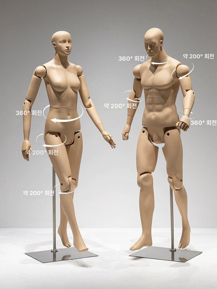 피팅 마네킹 전신관절 스포츠 흰색 인형 모형 옷가게 쇼핑몰 토르소 디스플레이 - 상세 이미지 2
