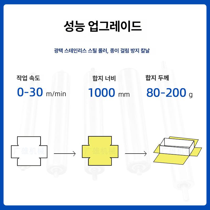 도배풀기계 대형 도포 고급 스테인리스 재질 강력 자동 전동식 풀바름 광폭 벽지용 정밀 GX-600S - 상세 이미지 2