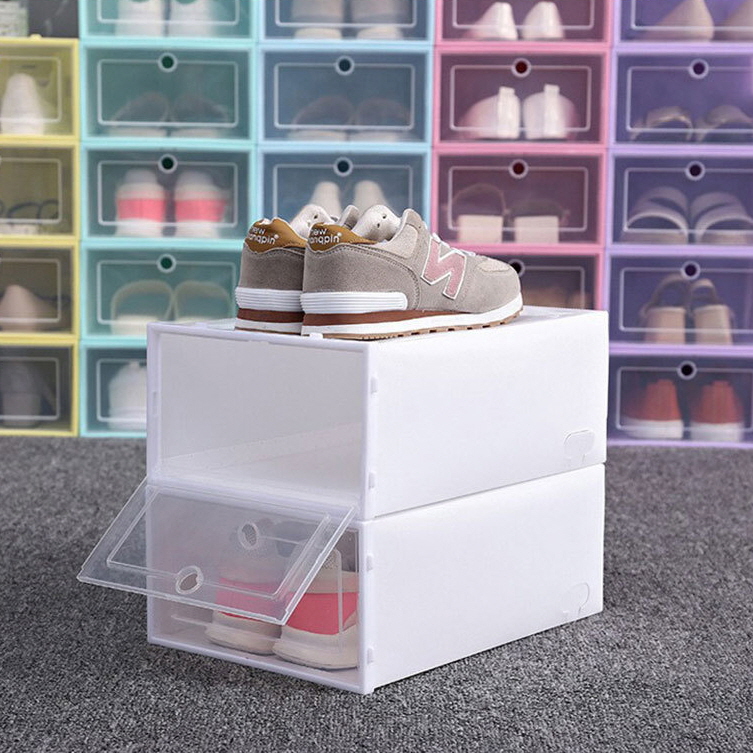 우루 컬러 신발정리함 슈박스 5개 세트 플라스틱 투명 운동화 보관함 슈즈렉 선반 - 상세 이미지 3