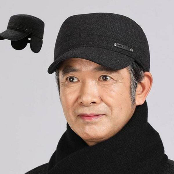 남자군 남성 방한 모자 따뜻한 남성 귀달이 모자 겨울 군밤 - 상품 이미지
