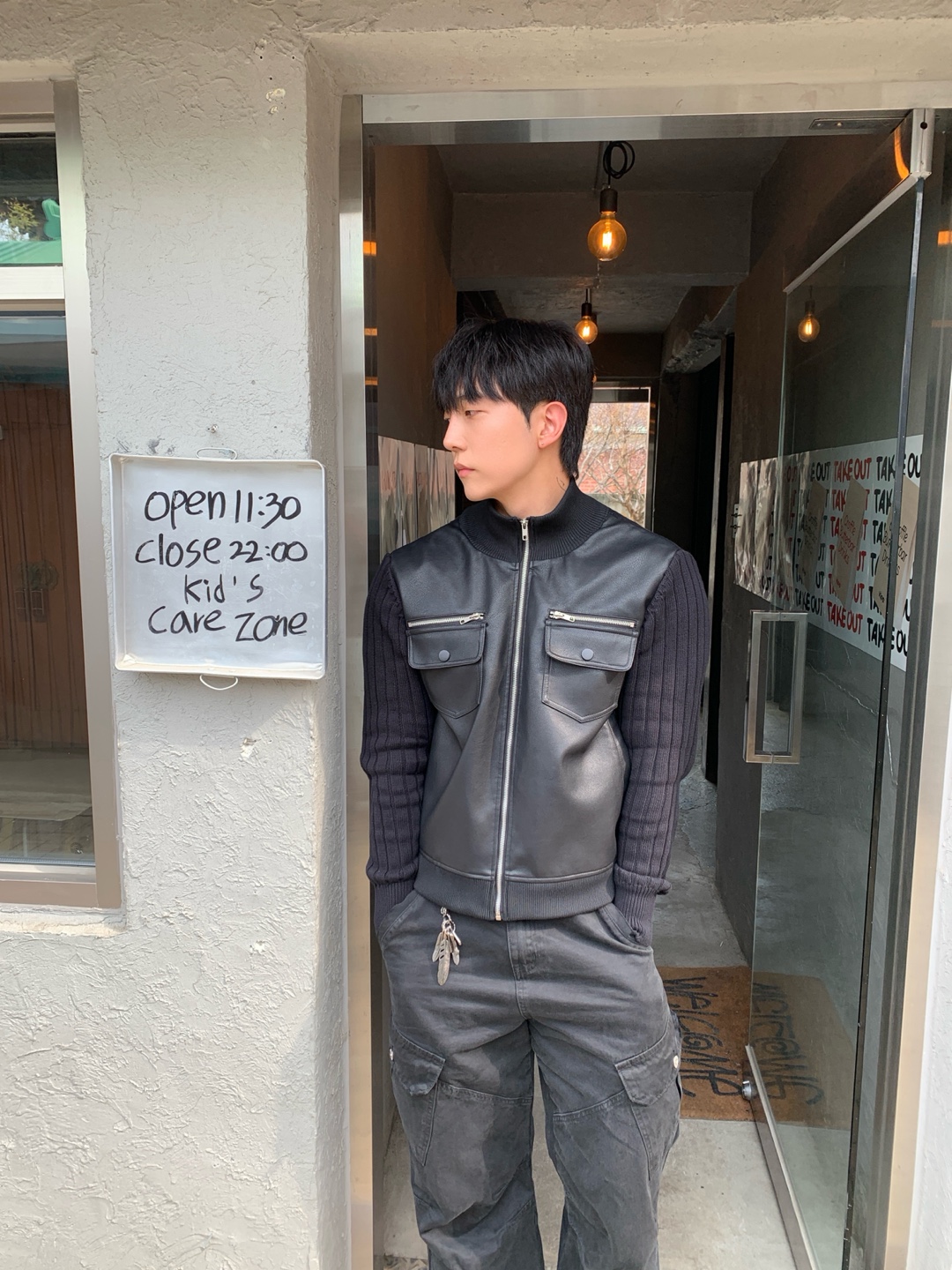하이넥 레더자켓 라이더자켓 가죽잠바 이미지 7