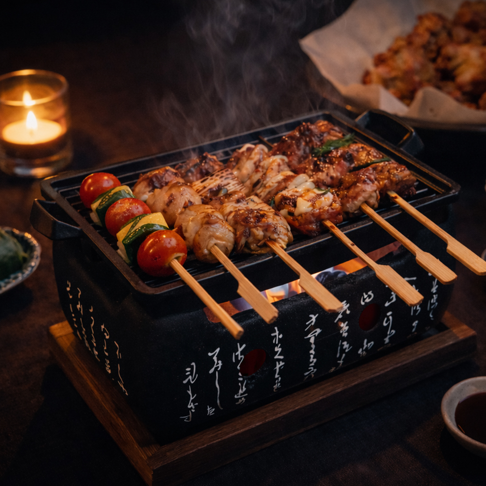 일식 화로 대형 가정용 바베큐 그릴 캠핑 용품 화로대 꼬치 구이 불멍 화롯대 화로 화덕 - 상세 이미지 2