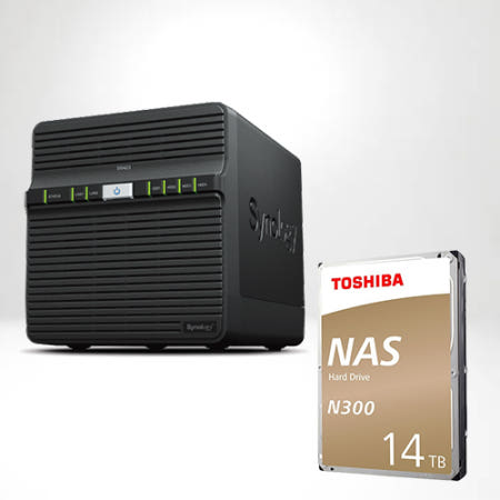 시놀로지 DS423 TOSHIBA N300 14TB X1