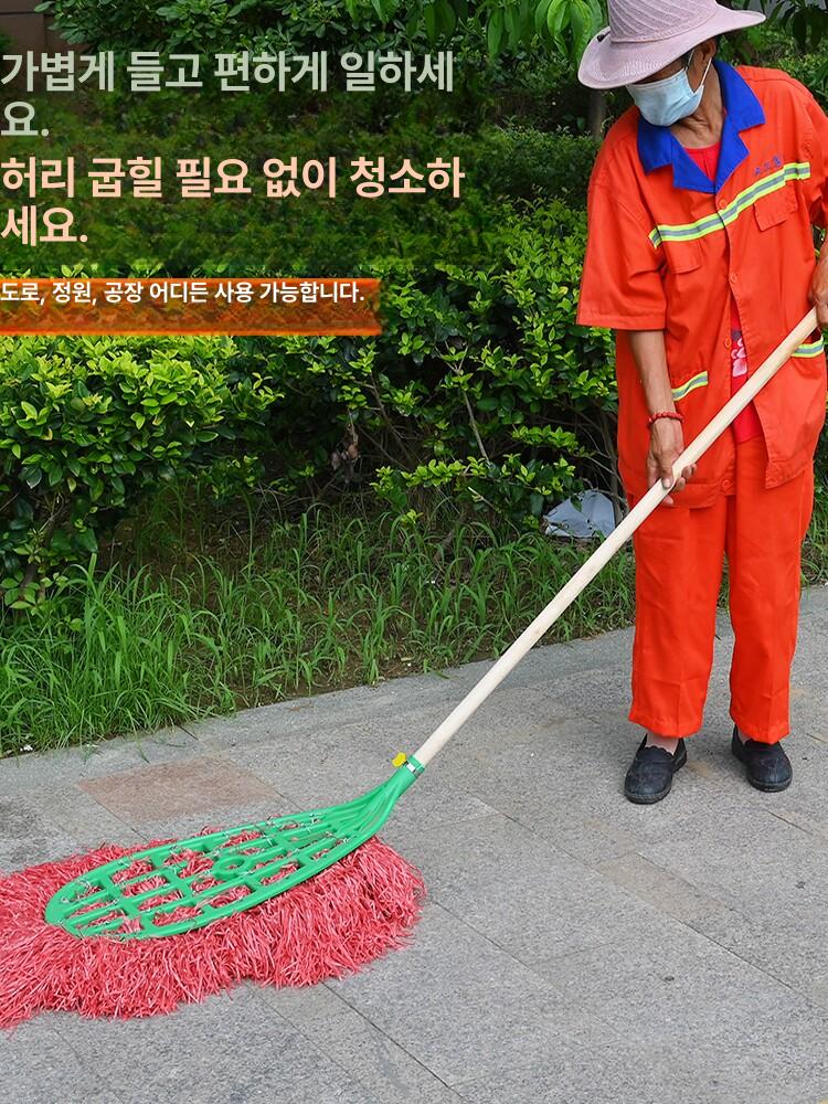 대 빗자루 마당 집앞 대왕 대형 싸리 낙엽 청소 제거 도구 도로 정원 야외 쓸기 - 상세 이미지 2