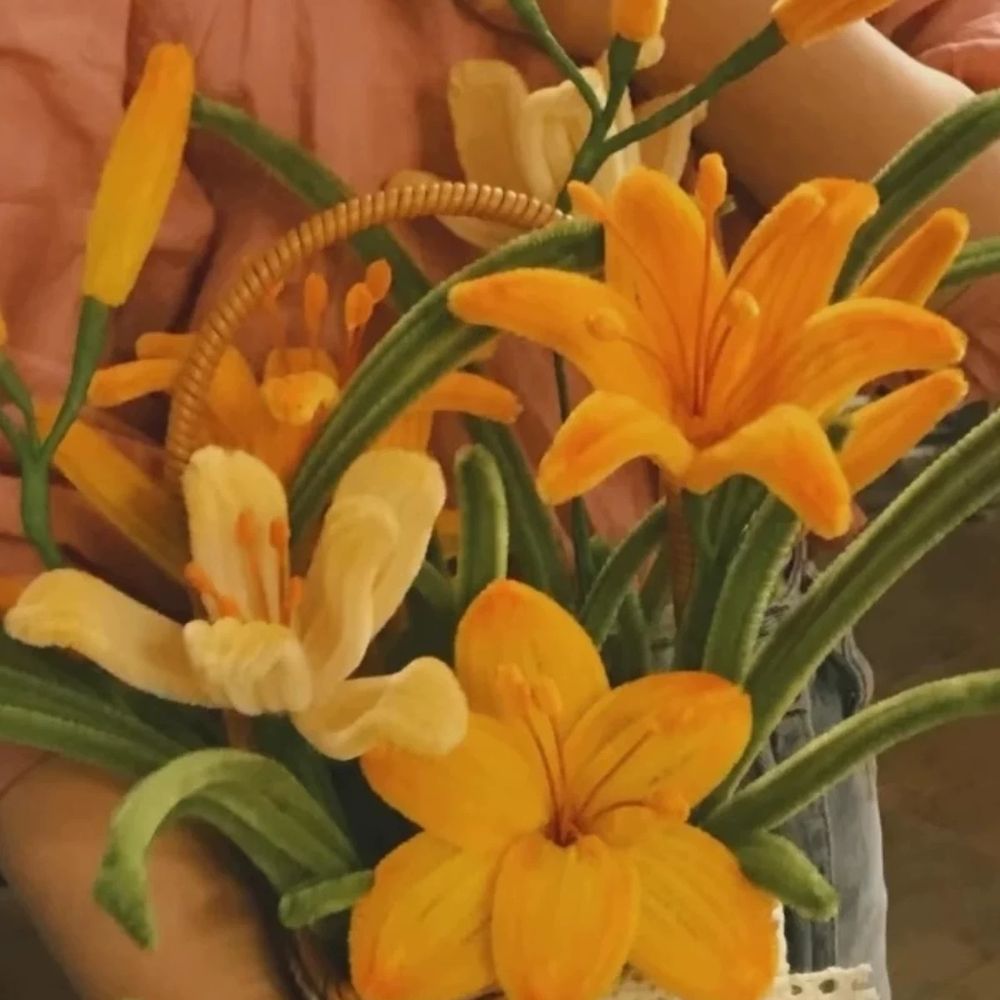 조화 꽃다발 DIY 대형 해바라기 카네이션 모루꽃 플라워 수공예 키트 만들기 - 상세 이미지 5