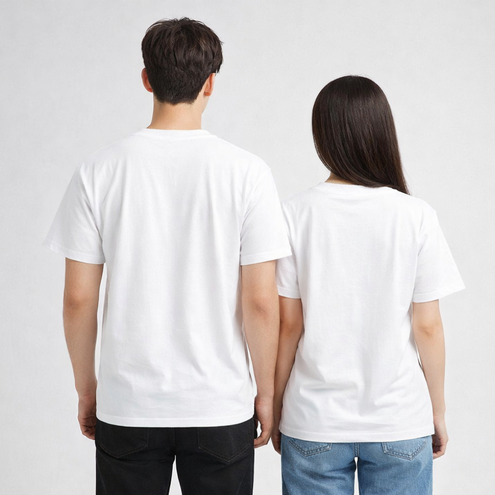 1+1 무지 반팔 티셔츠 20수 탄탄한 기본 레이어드 빅사이즈 목안늘어나는 흰티 - 상세 이미지 2