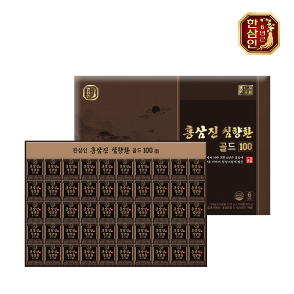 농협 한삼인 대용량 100일분 고급 침향 홍삼진 침향환골드+쇼핑백 100환, 1개
