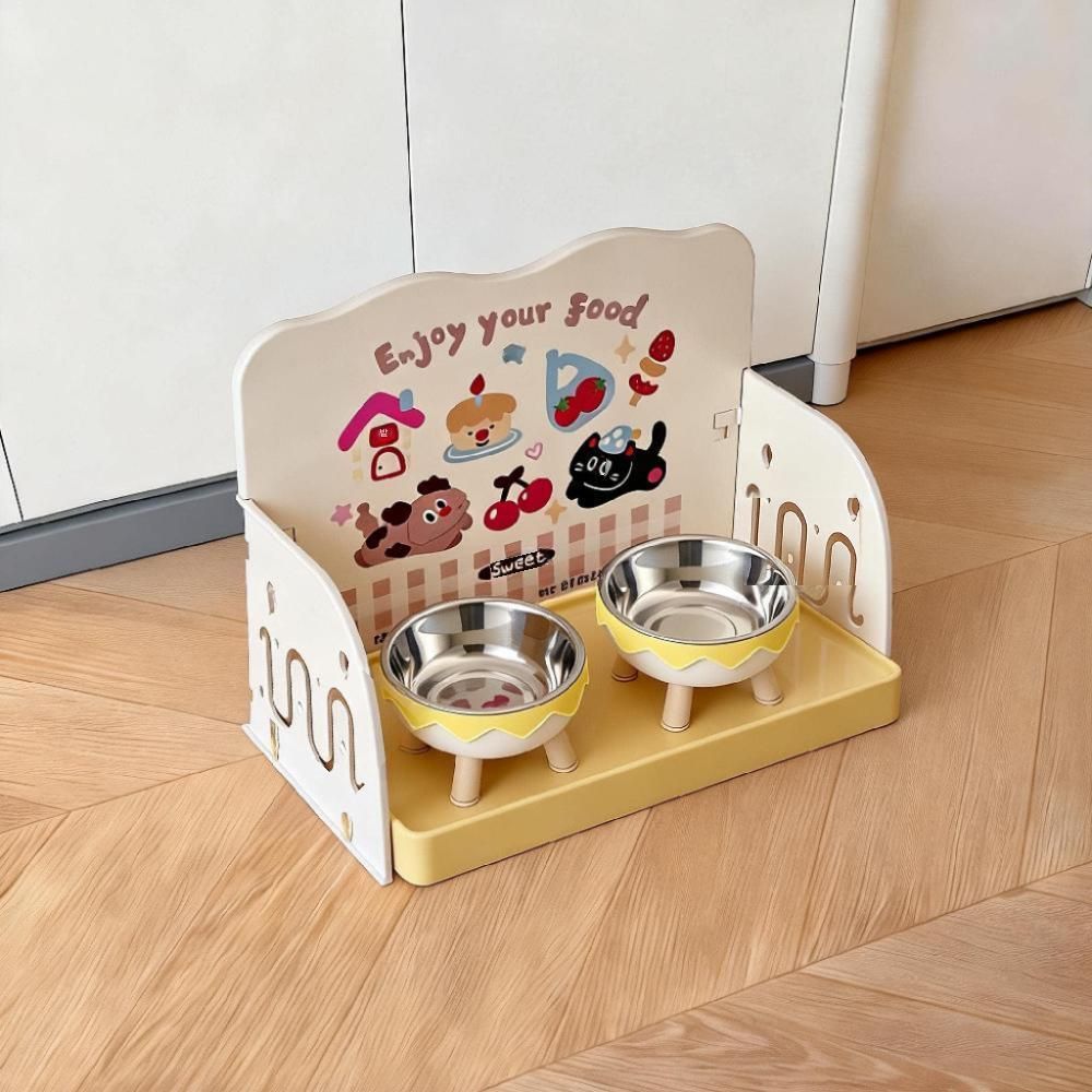 고양이 강아지 밥그릇 유니크한 그릇 키높이 하이볼 귀엽고 이쁜 식기 트레이 - 상세 이미지 2