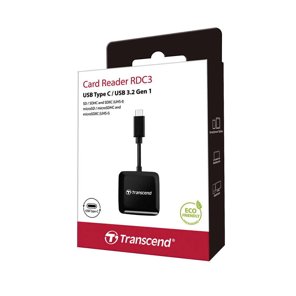 트랜센드 RDC3 USB-C타입 SD카드 리더기 스마트폰 핸드폰 연결 이미지 3
