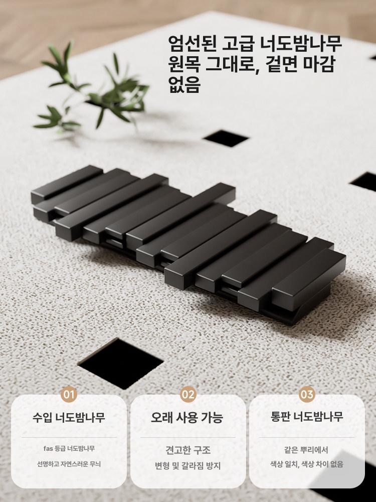 원목 벽걸이 행거 접이식 수납 키 옷가게 행잇올 고리 블랙 5키 - 상세 이미지 3