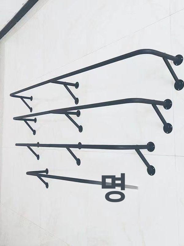 철제 벽행거 벽고정 행거 옷가게 블랙 지지대 60cm 25cm - 상세 이미지 4