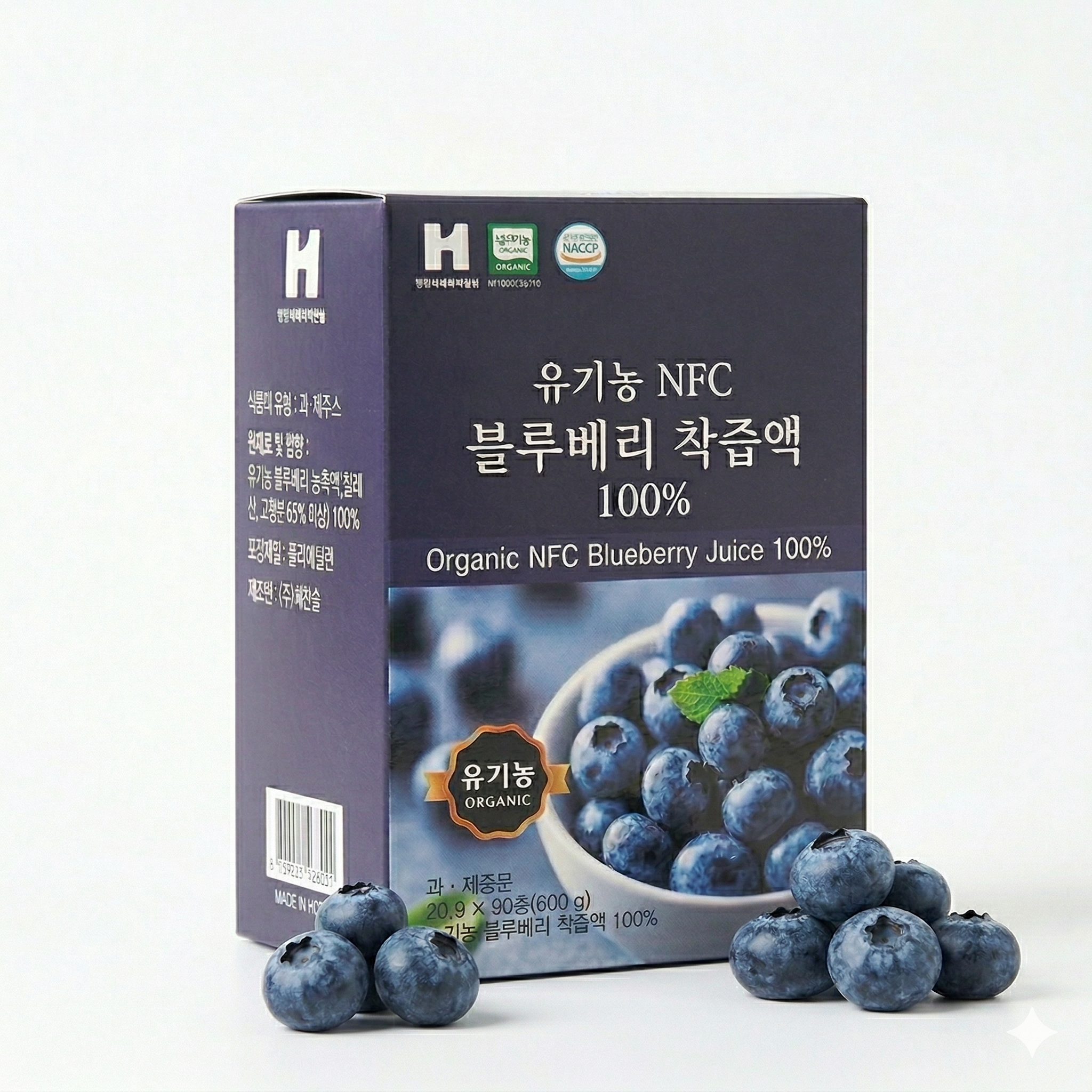유기농 블루베리 착즙액 100% 원액 즙 스틱 30포, 1개 - 상세 이미지 4