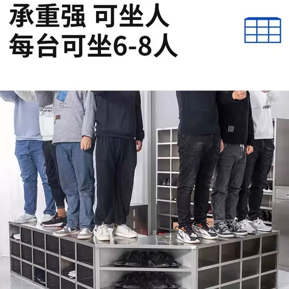 대형 신발장 스테인리스 단면 칸막이 작업장 공장 학원 수납장 철제 - 상세 이미지 5
