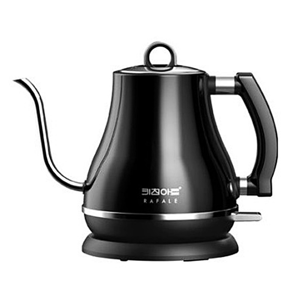 키친 아트 고품격 라팔 드립 포트 블랙 1.2L 레트로 스텐 무선 주전자 커피 감성 - 상품 이미지