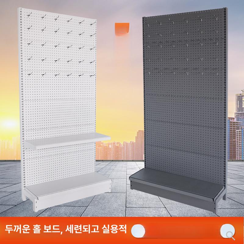 타공판 진열보드 액세서리 소품 선반 기본그레이 62x36x105cm - 상세 이미지 4