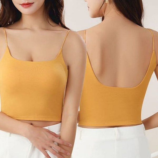 데일리캡 여성 캡 나시 브라 여성 캐미솔 민소매 이너 슬림 탑 크롭 일체형 - 상품 이미지