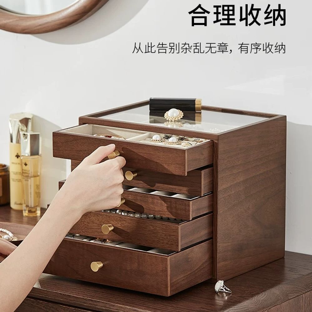 주방 진열장 원목 선반 수납함 정리 수납장 장식 인테리어 디스플레이 - 상세 이미지 3