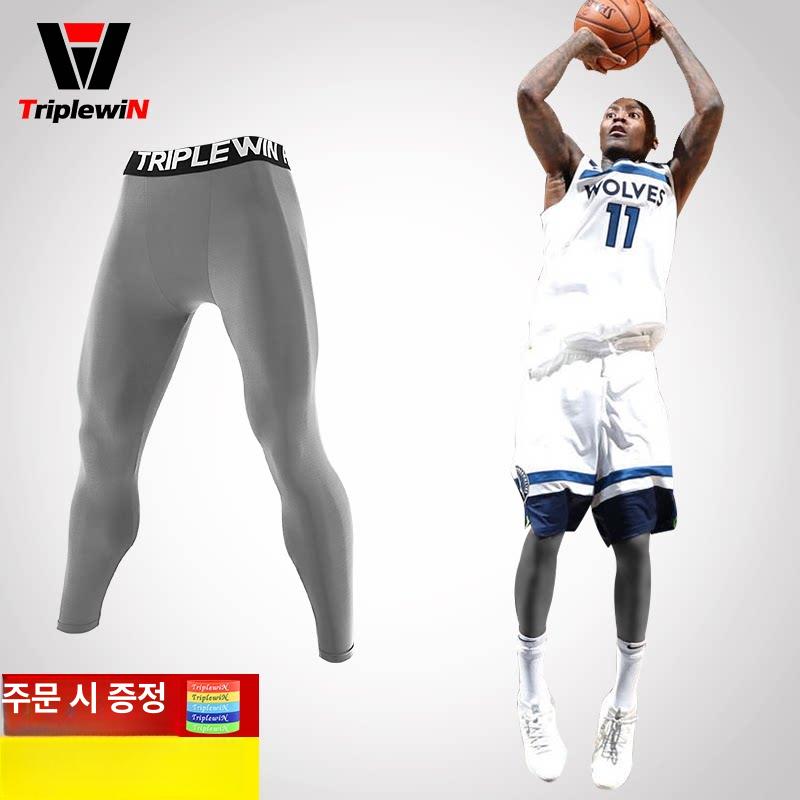남자 레깅스 팬츠 러닝 운동 카프리 타이즈 농구 I. 레터링 90% 진파랑 S 160-168cm 55-60kg - 상세 이미지 5