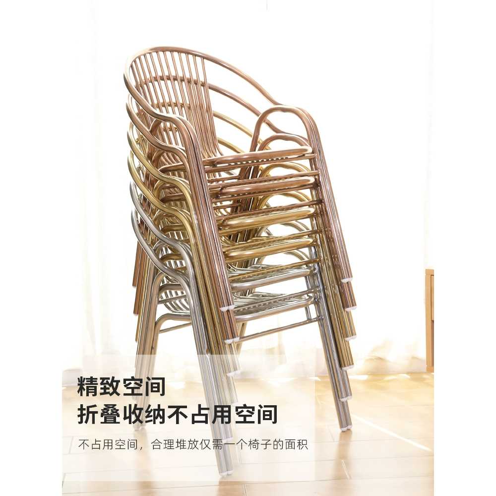 스테인레스 의자 깔끔한 라운지 카페 용 고깃집 술집 철제 - 상세 이미지 2
