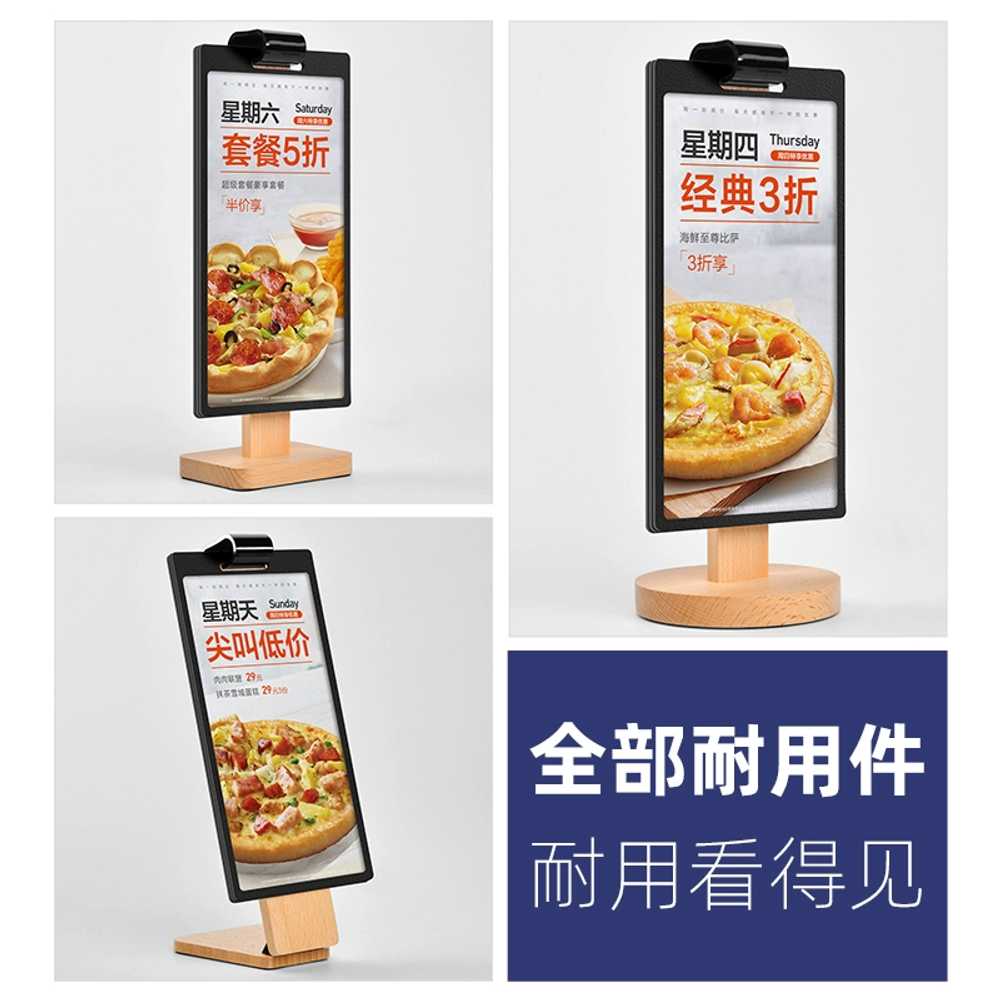 테이블 메뉴판 카드 우드 미니 용 카페 받침대 후식 안내 이미지 6