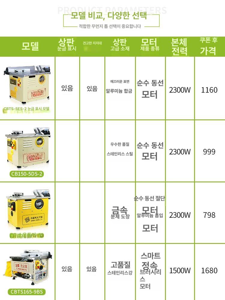 목공 테이블쏘 미니 원형톱 재단 작업 절단기 작업대 밴드 다이 소형 톱 목공용 - 상세 이미지 2