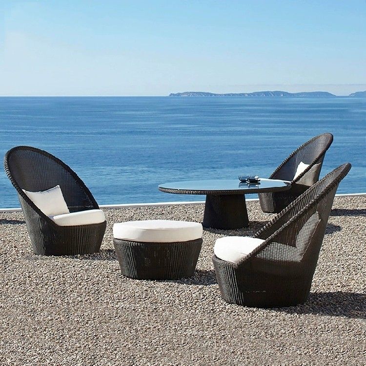 야외 선베드 라탄 데이베드 수영장 의자 테라스 휴식 체어 썬베드 - 상세 이미지 5
