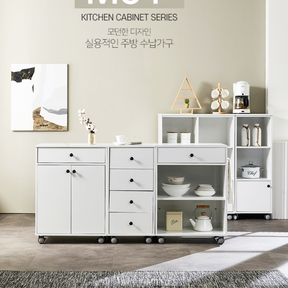 베이킹테이블 간이조리대 미니 베이킹 작업대 바퀴 이동식 조리대 - 상세 이미지 3