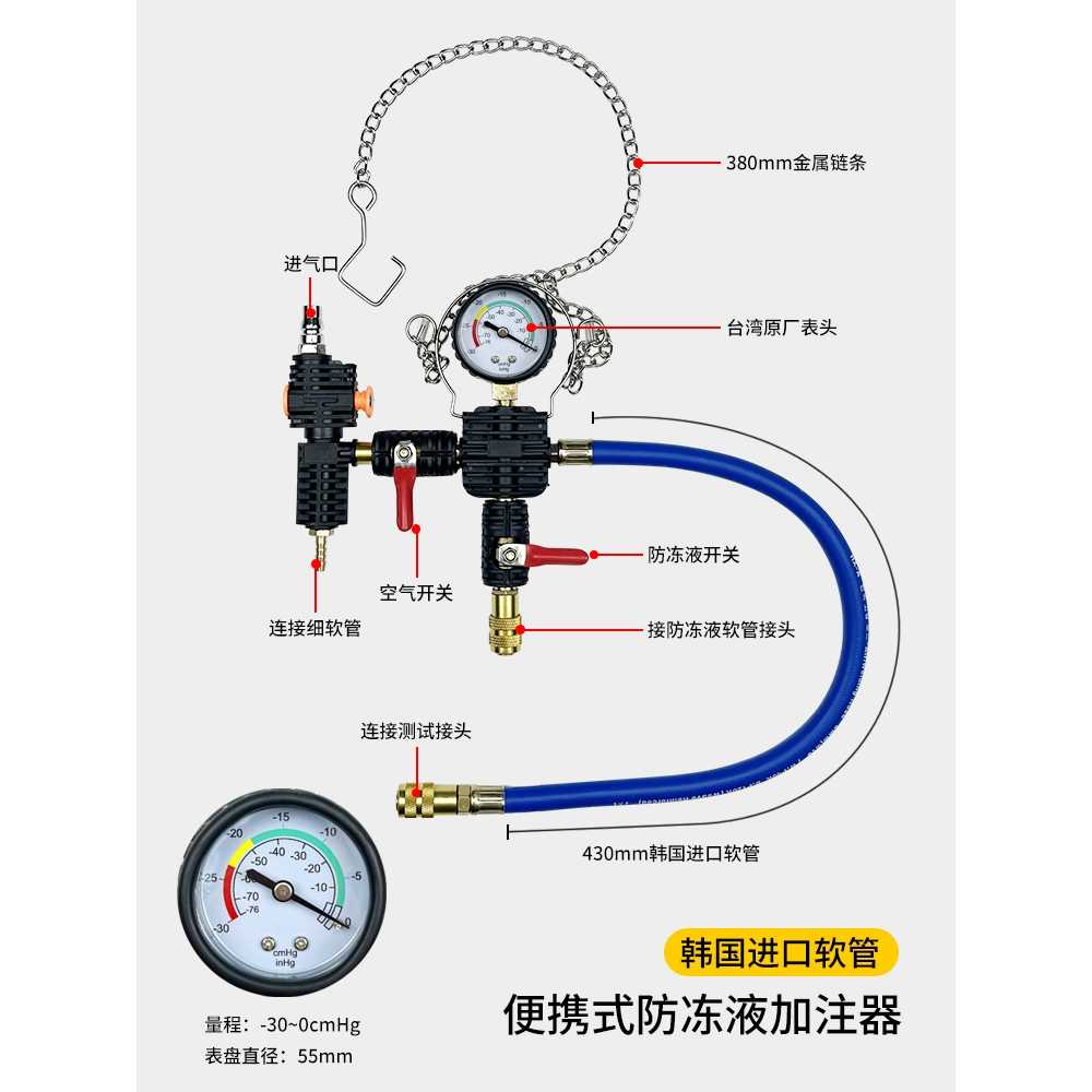 부동액 누수감지기 압력계 냉각시스템 자동차 용 점검 - 상세 이미지 5