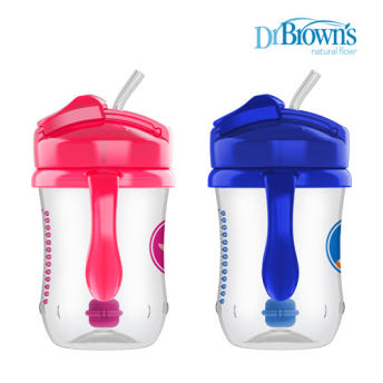 닥터브라운 추달린 빨대컵 270ml 핑크 블루 컬러 / 리필킷 - 상세 이미지 3