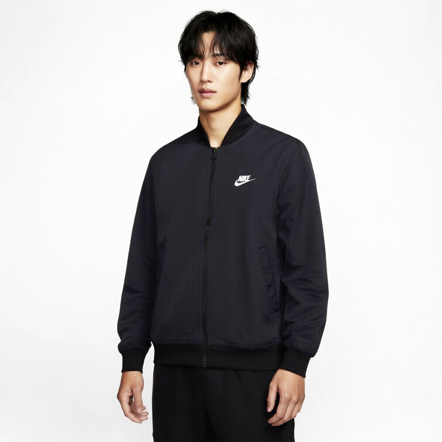 나이키 NSW 에센셜 우븐 남성 바람막이 블루종 봄버 자켓 DM6822 블랙, XL - 상세 이미지 3