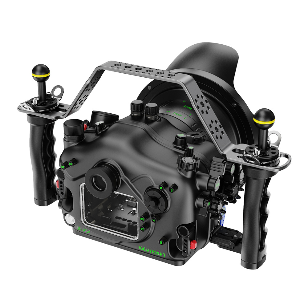 Sea Frogs 방수 알루미늄 합금 카메라 케이스 캐논 R5II 용 바디 SF14004 100M 블랙 그레이 이미지 8