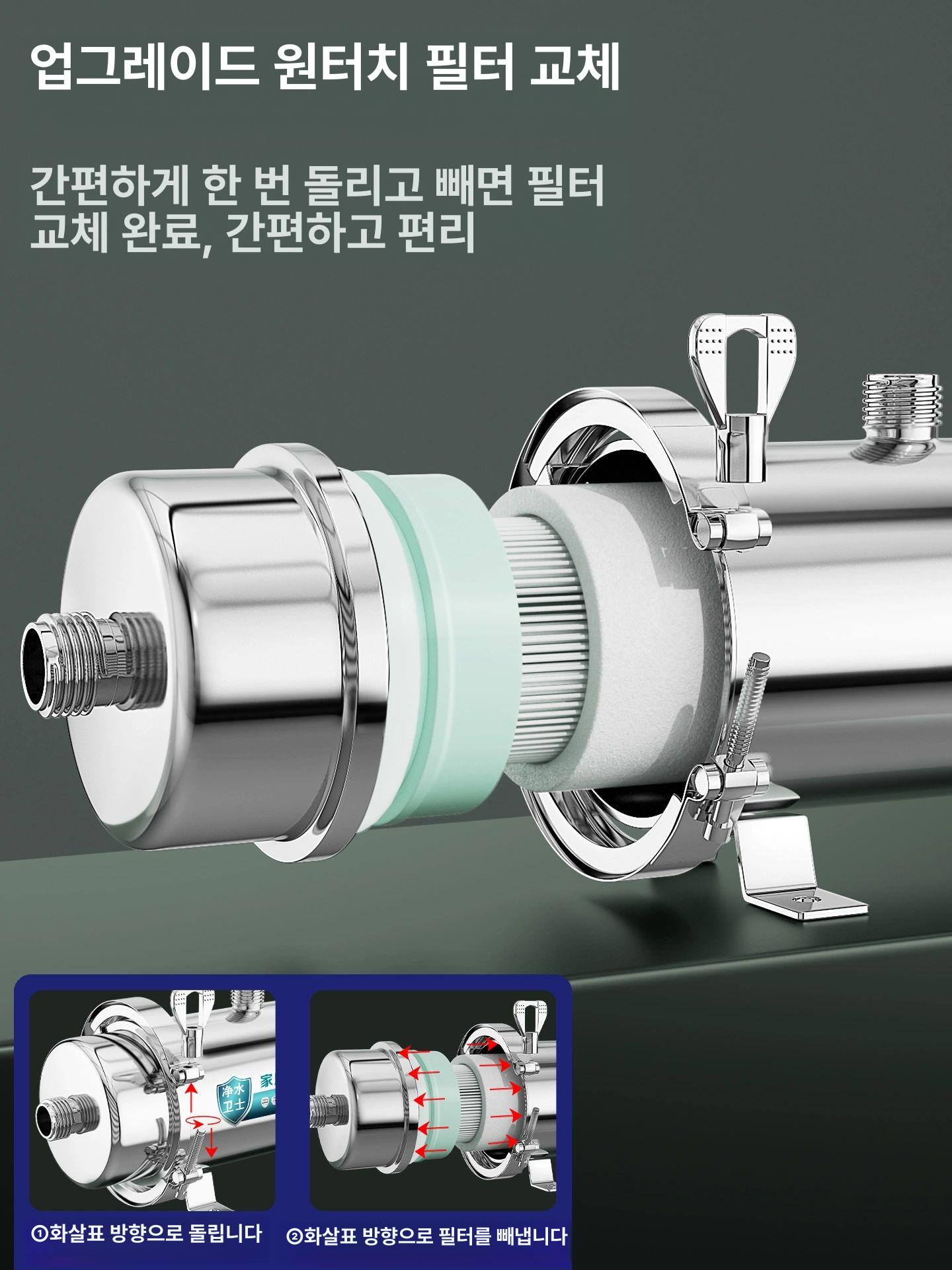 농업용 지하수 필터 흙탕물 정화기 수도관 침전물 대용량 수도꼭지 모래 하우징 정수기 - 상세 이미지 4