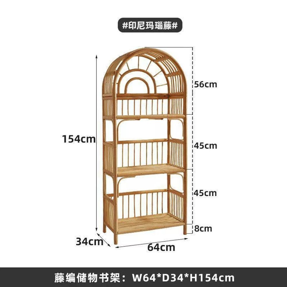 라탄 수납장 장식장 틈새 인테리어 캐비닛 원목 다용도 코너가구 - 상세 이미지 3
