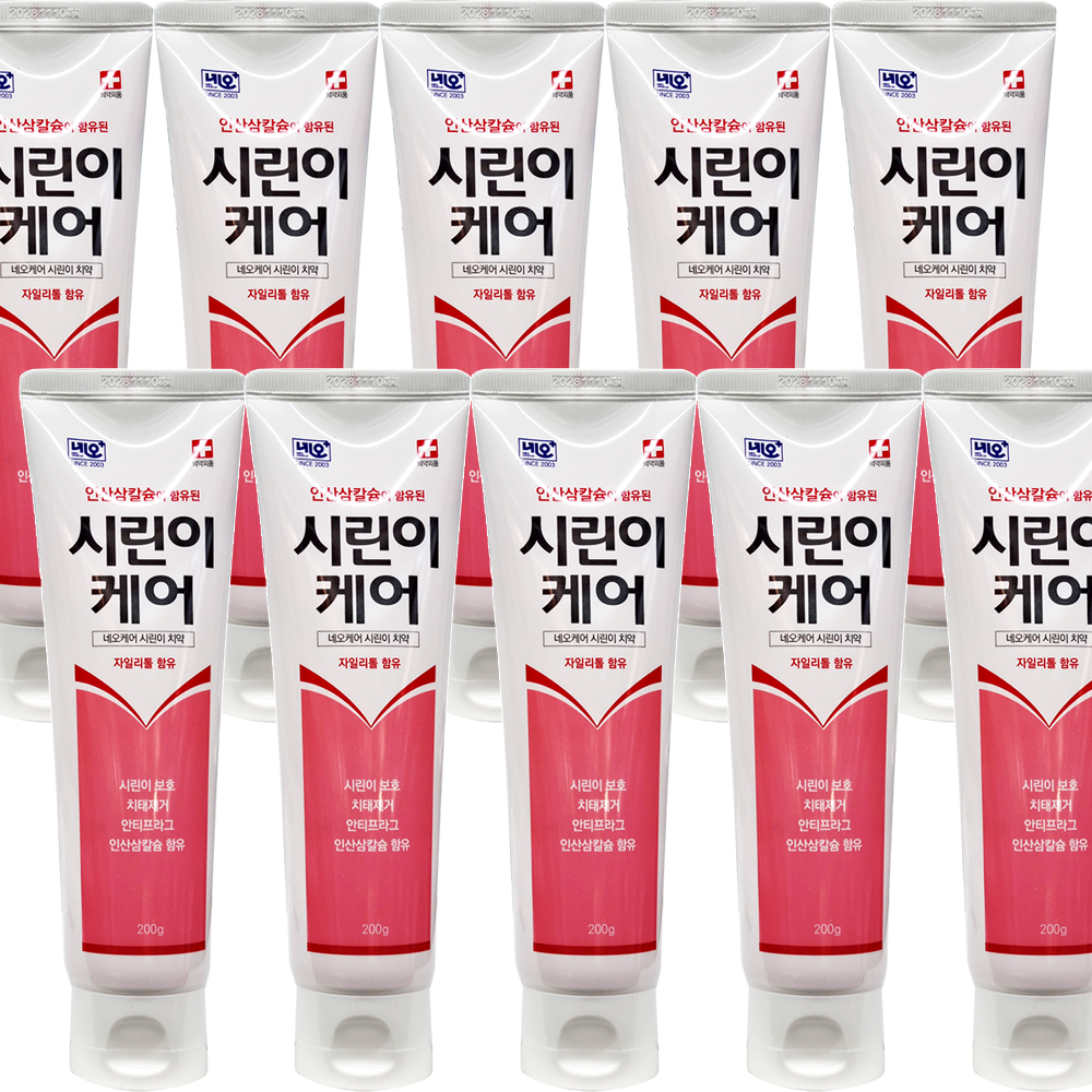 네오 시린이케어 치약 200g, 10개 - 상품 이미지