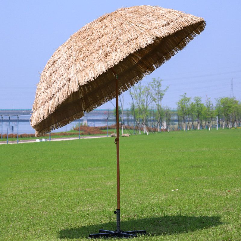 야외 파라솔 라탄 대형 접이식 그늘막 밀짚 야자수 햇빛차단 캠핑