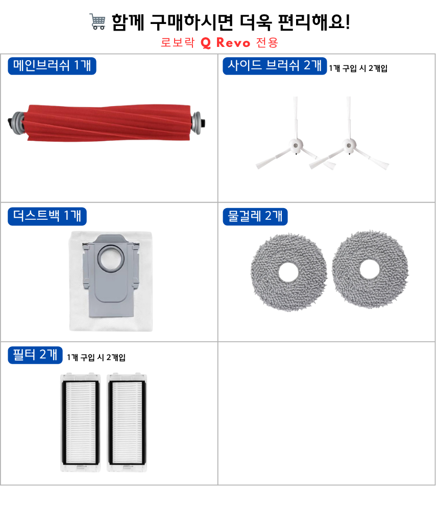 [호환] 로보락 Q Revo 소모품 필터 2EA - 상세 이미지 2
