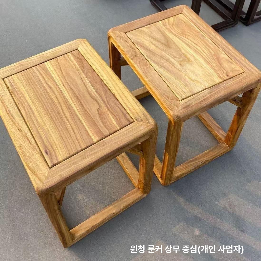 빈티지 고재테이블 우드슬랩 엔틱 통원목 통나무 두툼한 상판 식탁 거실테이블 카페테이블 스타일 4 - 상세 이미지 3